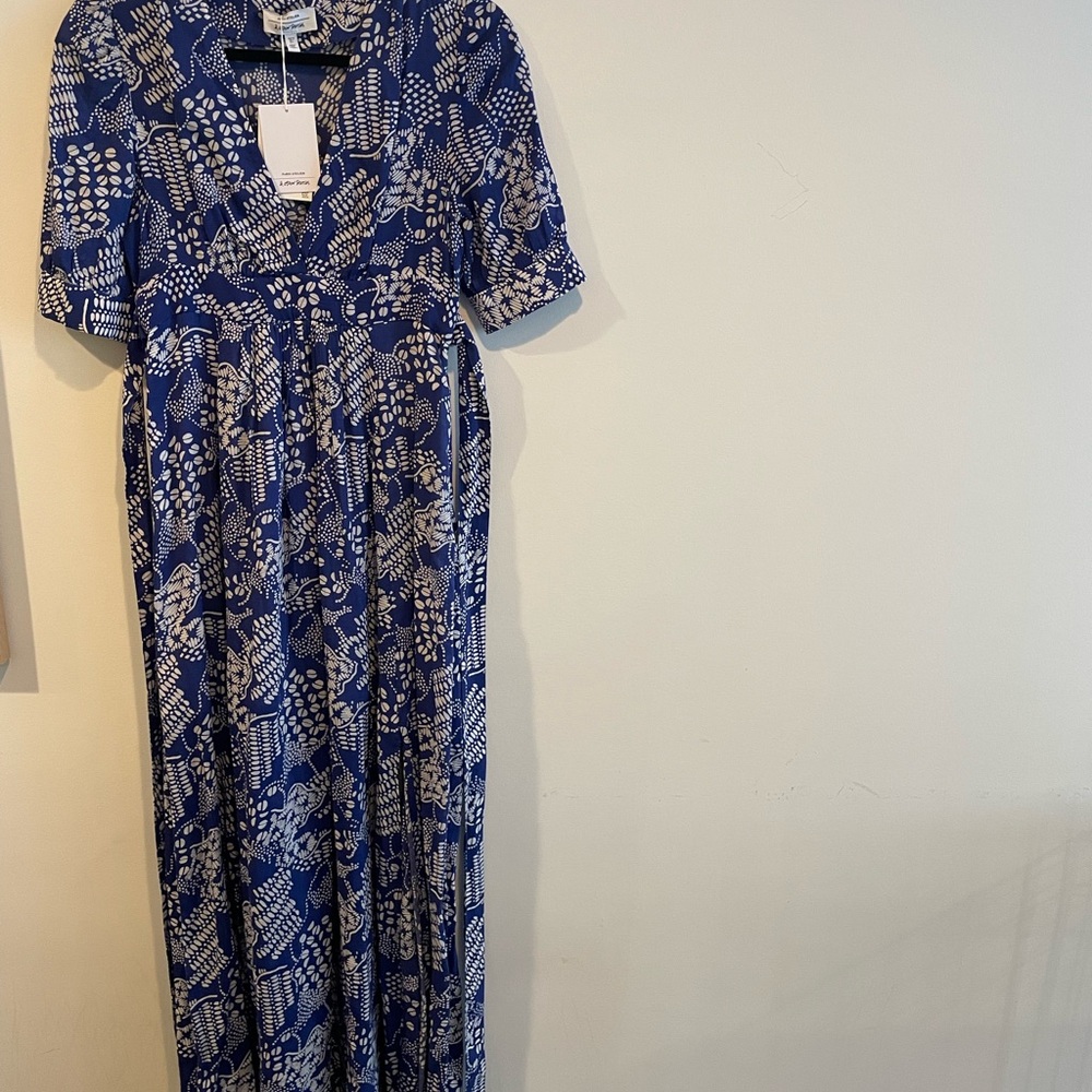 &Other Stories blue patterned maxi dress